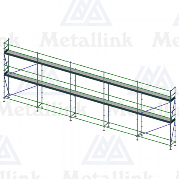 15m Ringlock Scaffold / Scaffolding Package, Double Level