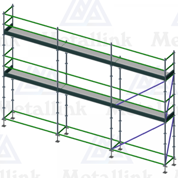 Two-storey 7.5m ringlock scaffolding for sale.
