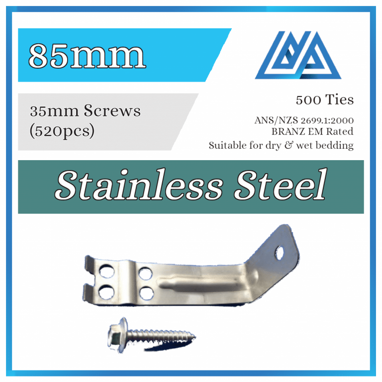Brick Ties Stainless Steel 85mm (Timber Screws) Metallink